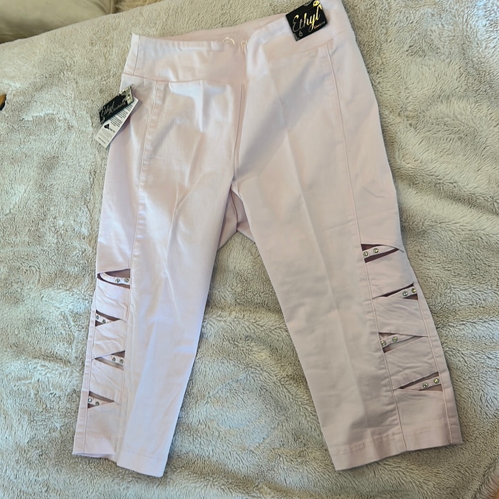 Ethyl capri with rhinestone detail